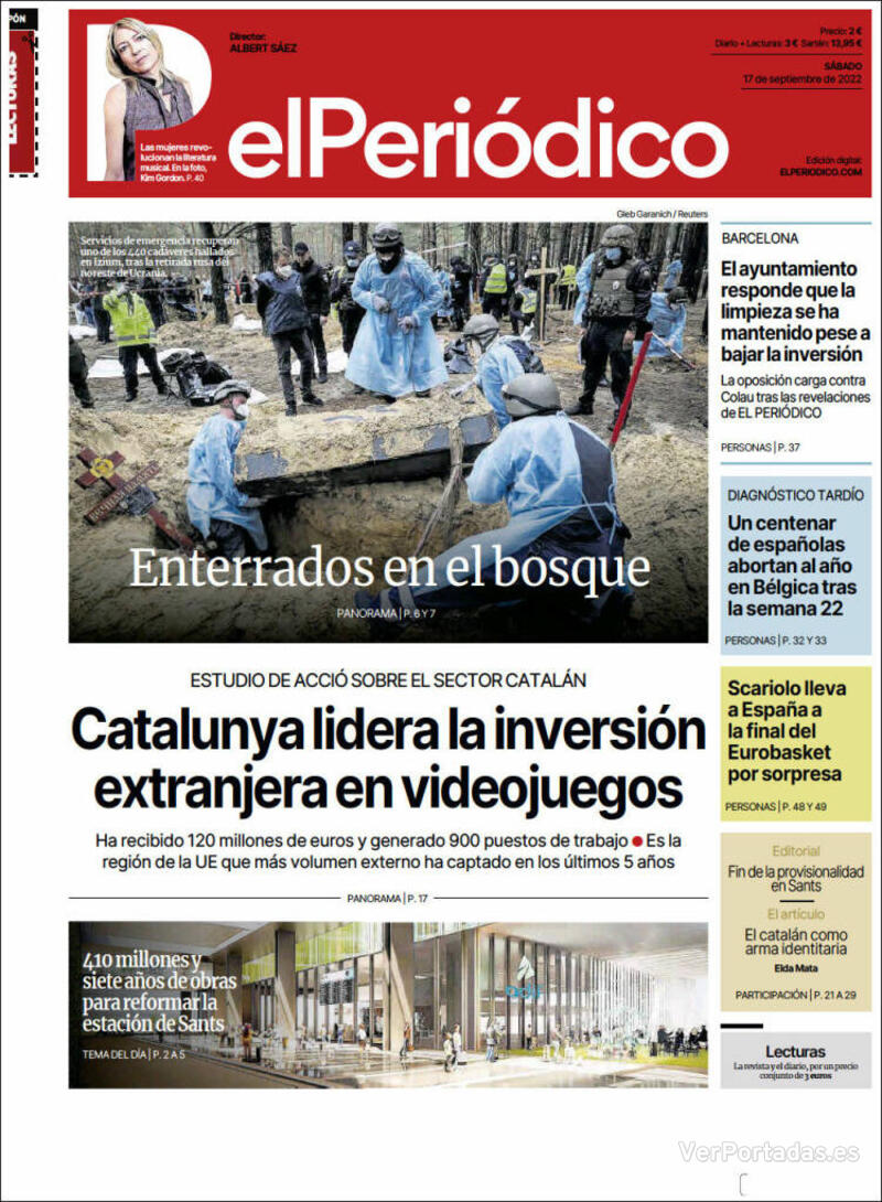 Portada El Periódico 2022-09-18