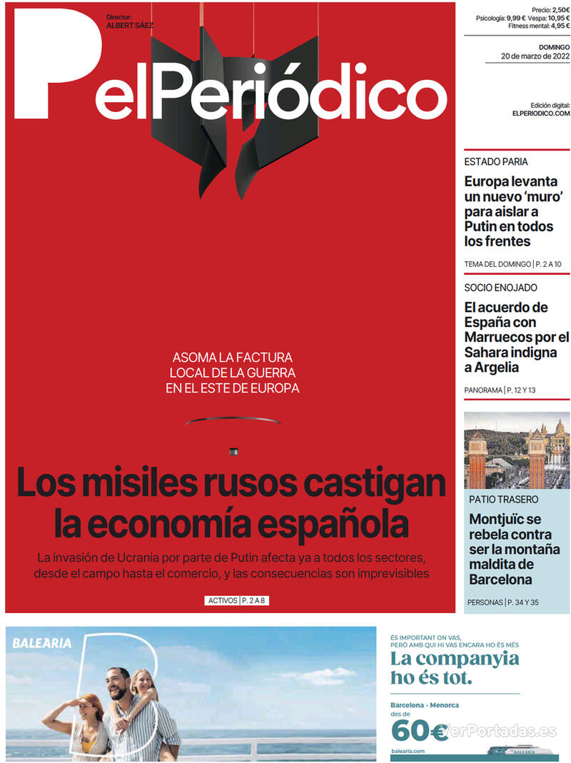 Portada El Periódico 2022-03-21