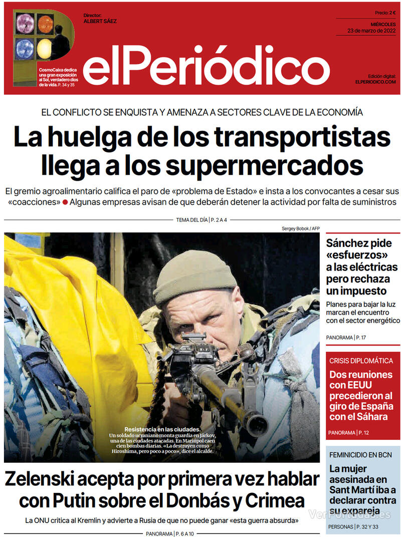 Portada El Periódico 2022-03-24