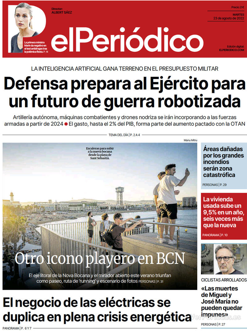 Portada El Periódico 2022-08-24