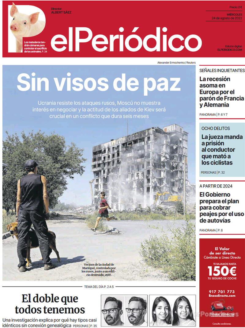 Portada El Periódico 2022-08-25