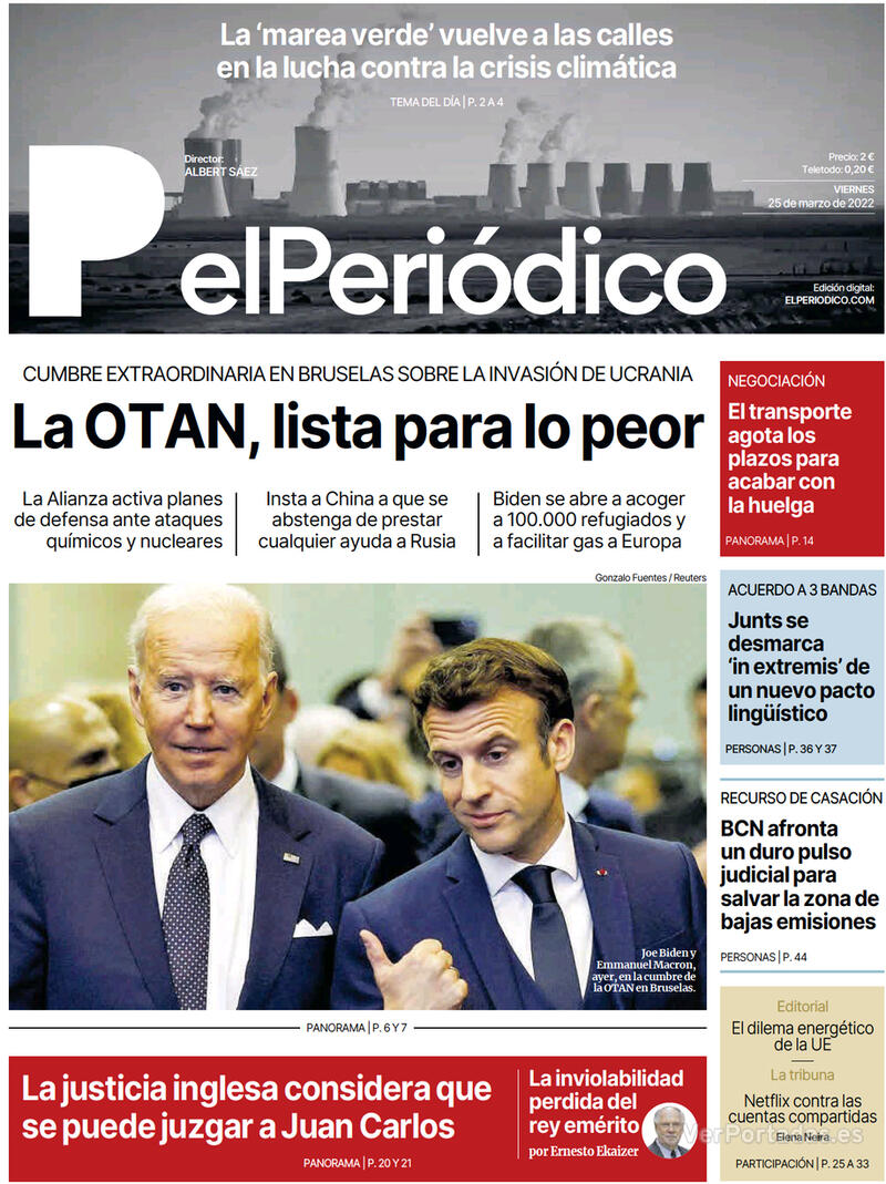 Portada El Periódico 2022-03-26