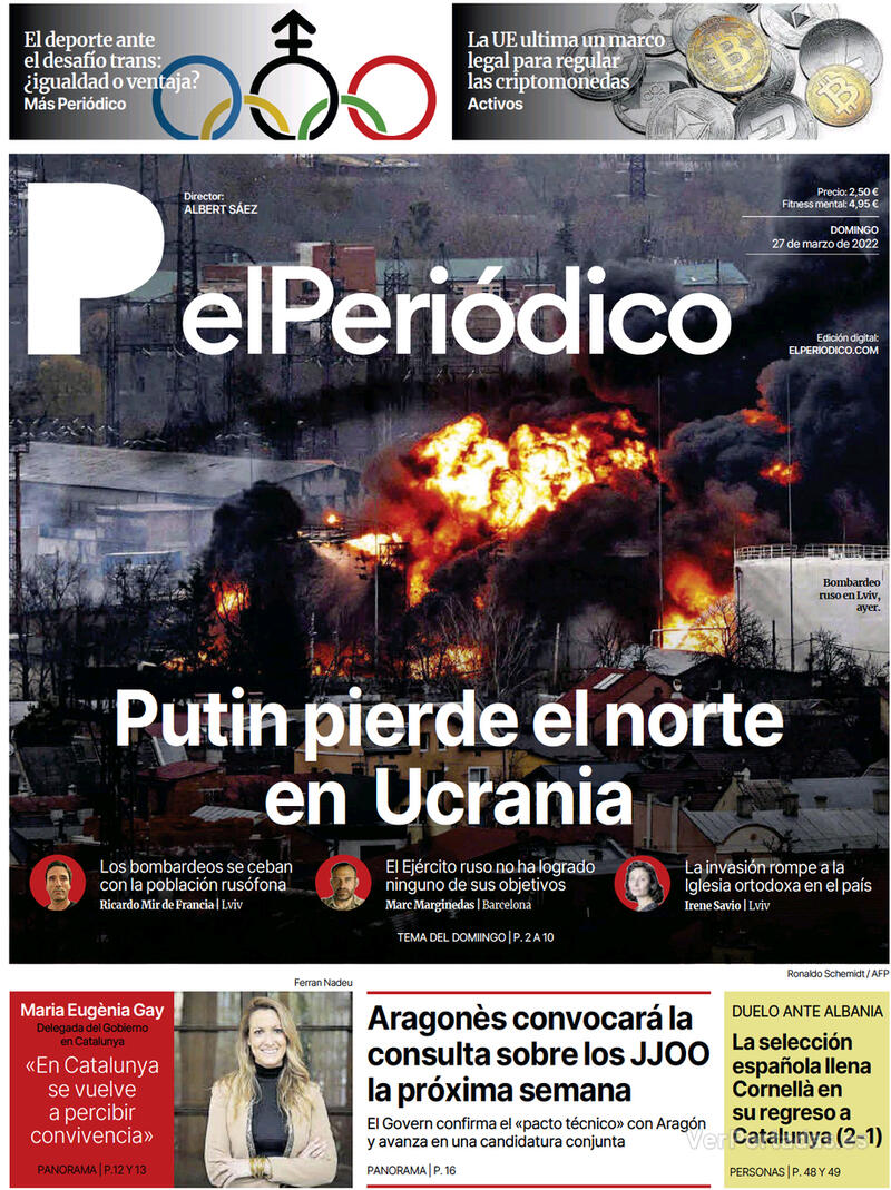 Portada El Periódico 2022-03-28