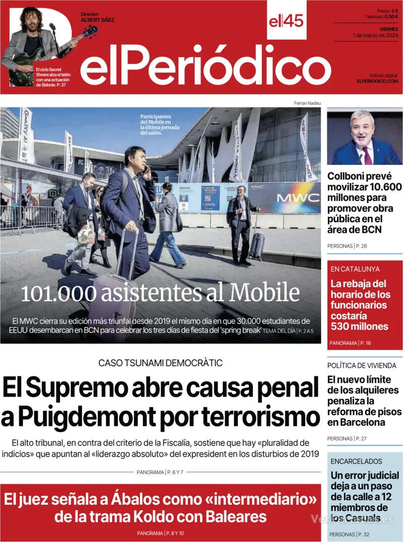 Portada El Periódico 2024-03-02