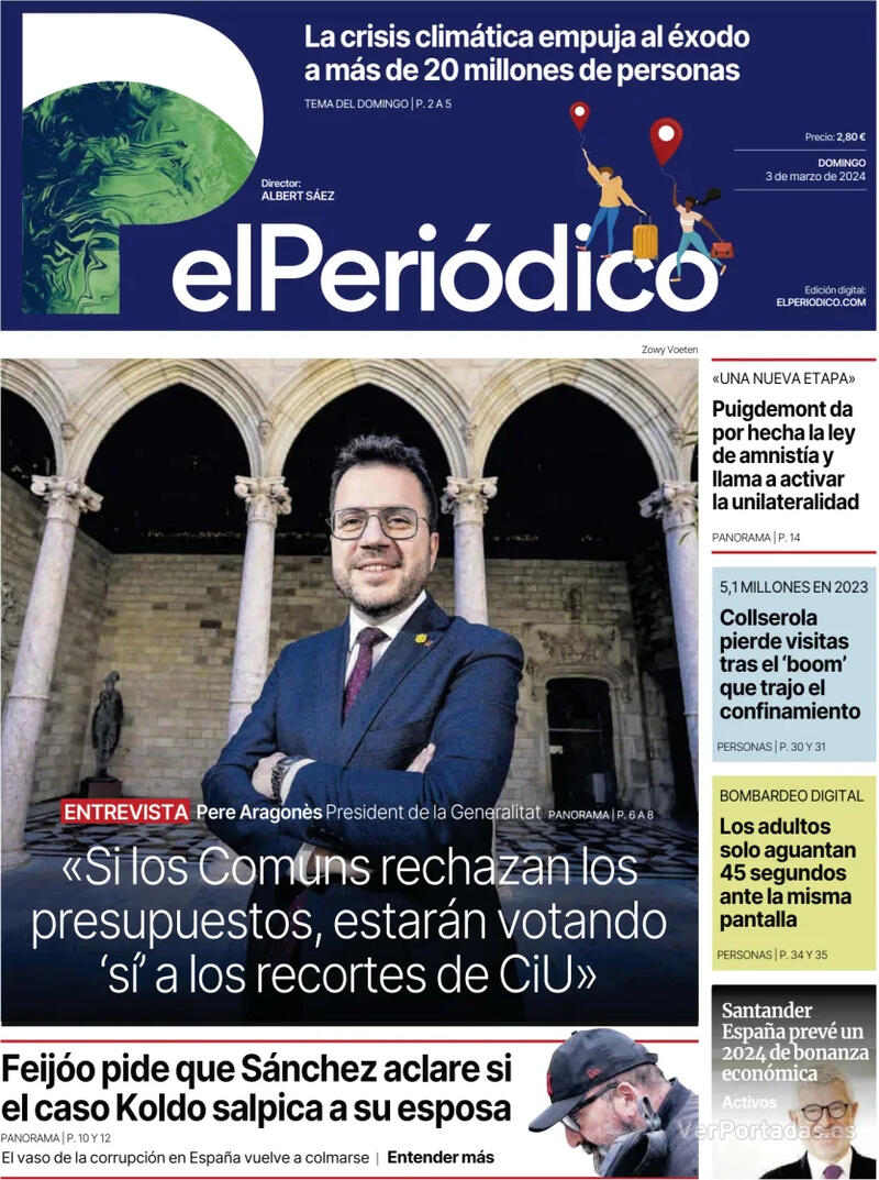 Portada El Periódico 2024-03-04