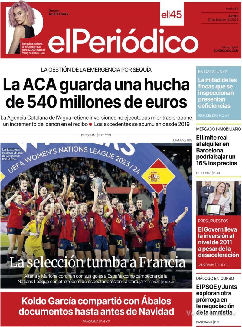 Portada El Periódico 2024-03-01