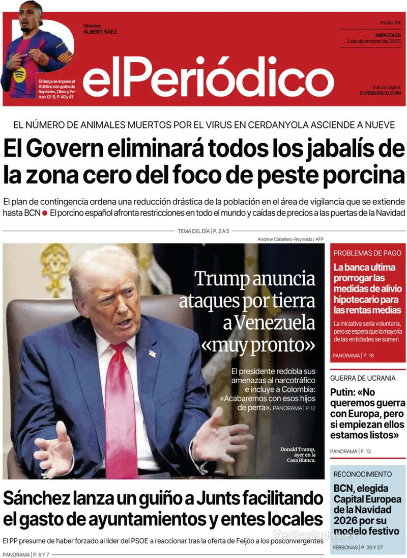Portada Diario de Sevilla 2025-12-03