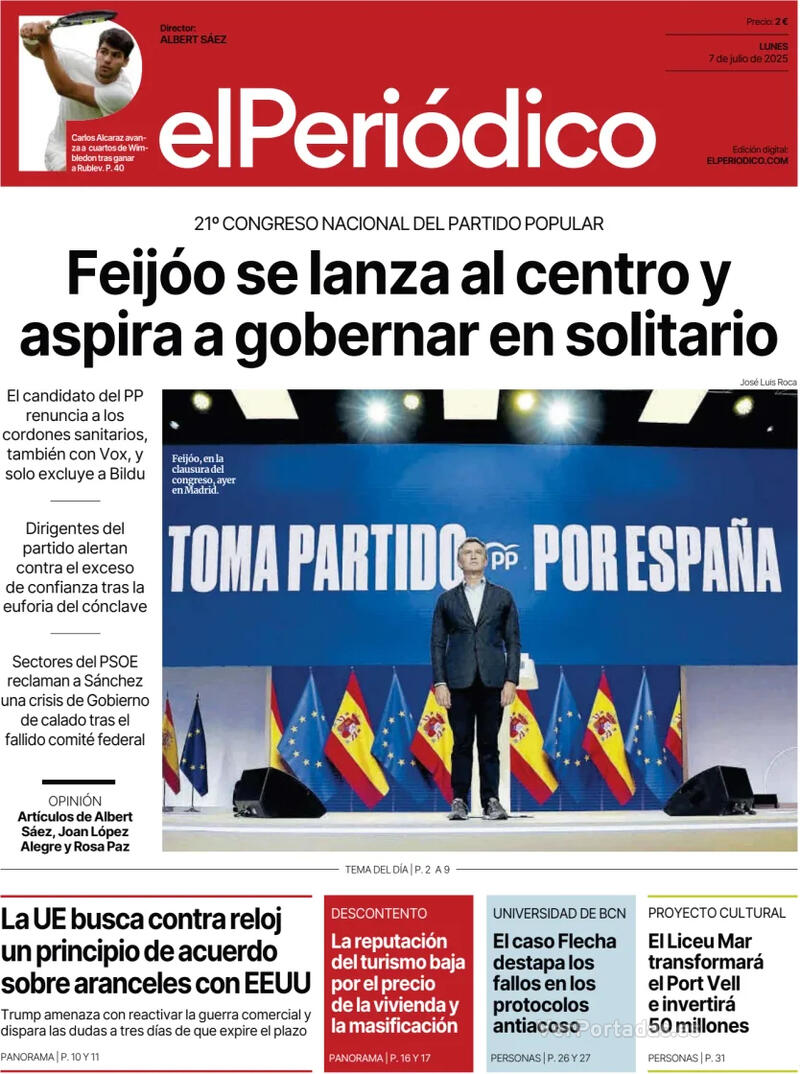 Portada Diario de Sevilla 2025-07-07