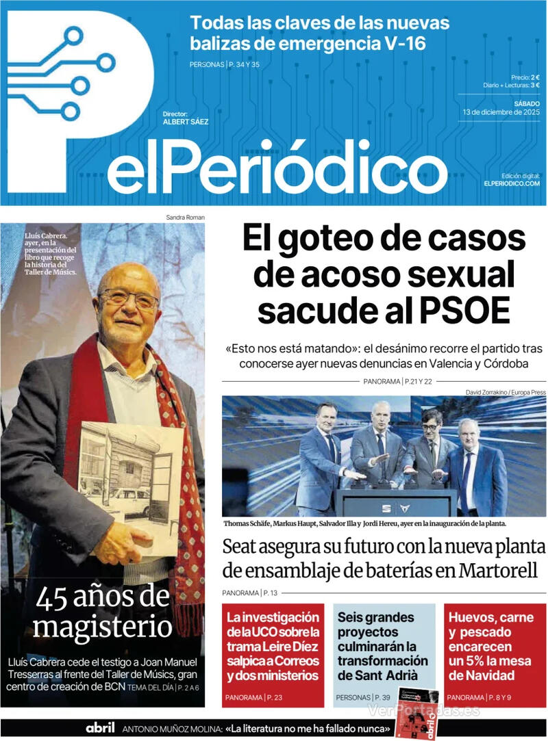 Portada Diario de Sevilla 2025-12-13