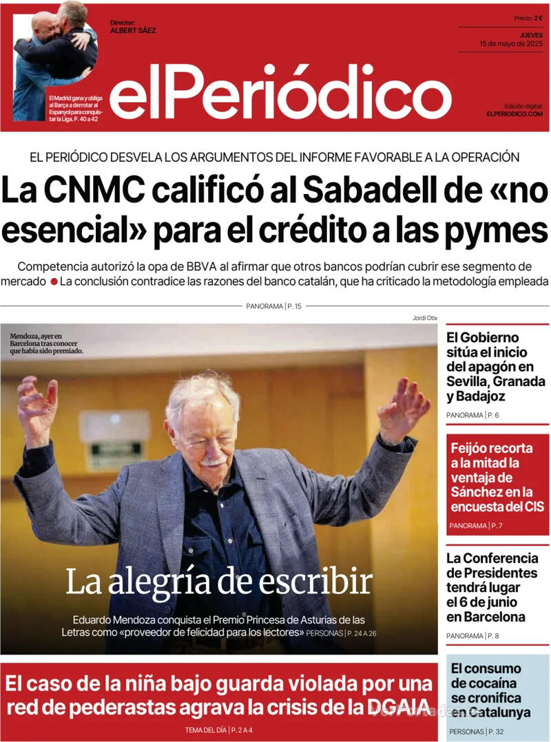 Portada Diario de Sevilla 2025-05-15