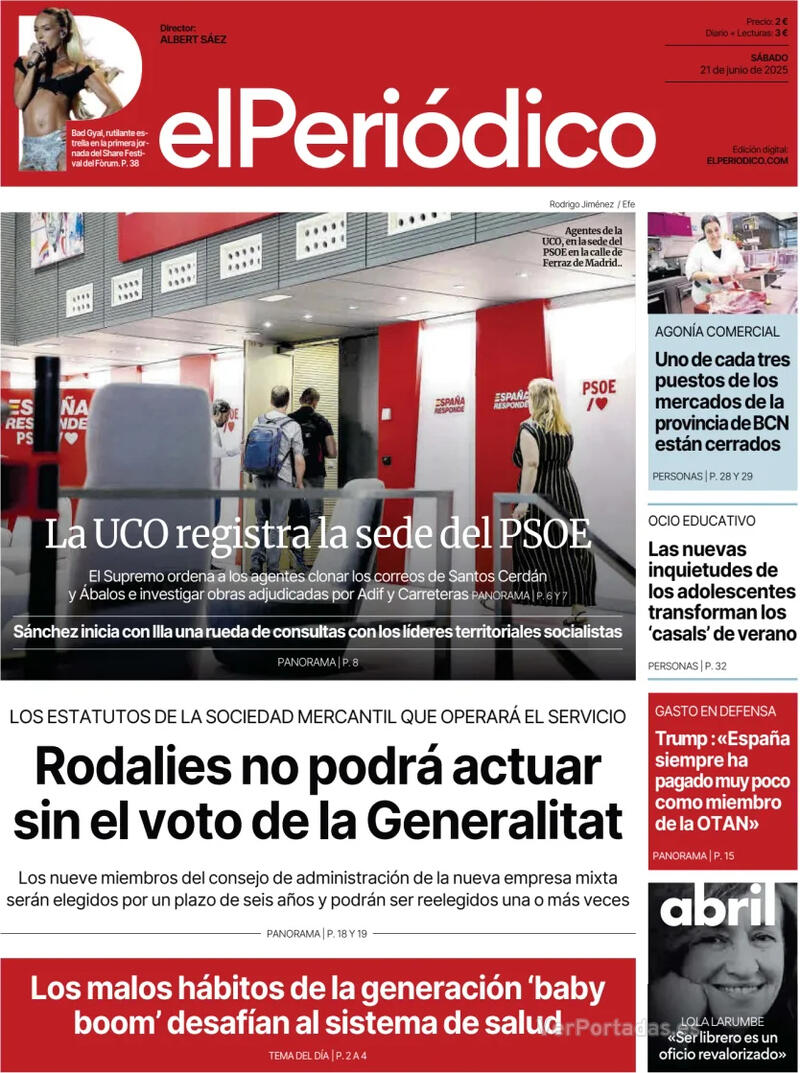 Portada Diario de Sevilla 2025-06-21
