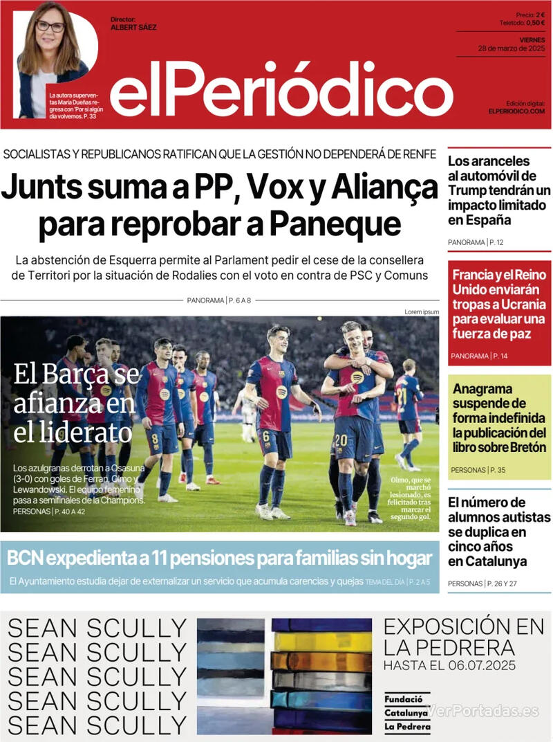 Portada Diario de Sevilla 2025-03-28