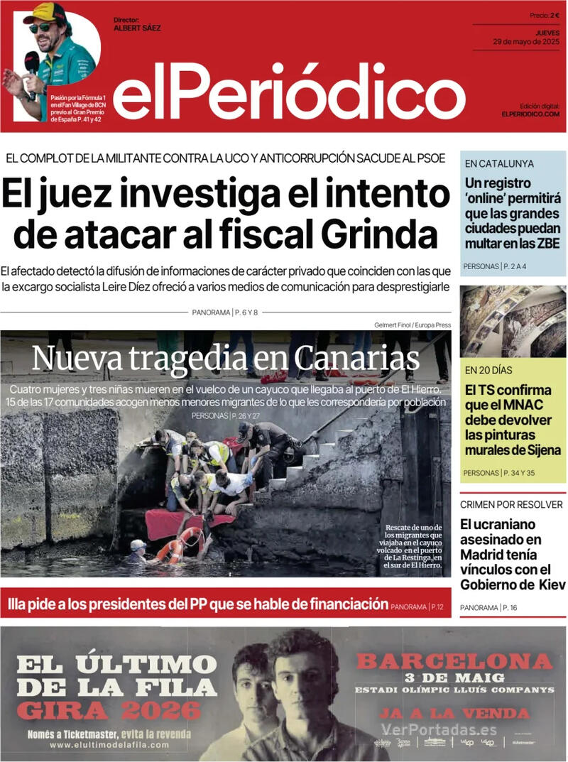 Portada Diario de Sevilla 2025-05-29