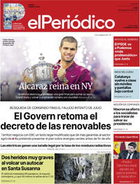 Portada El Periódico 2025-09-08