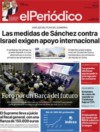 Portada El Periódico 2025-09-10