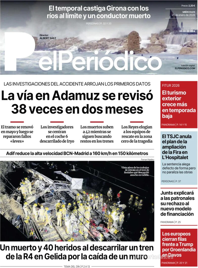 Portada Diario de Sevilla 2026-01-21
