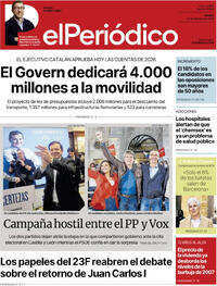 Portada El Periódico 2026-02-27