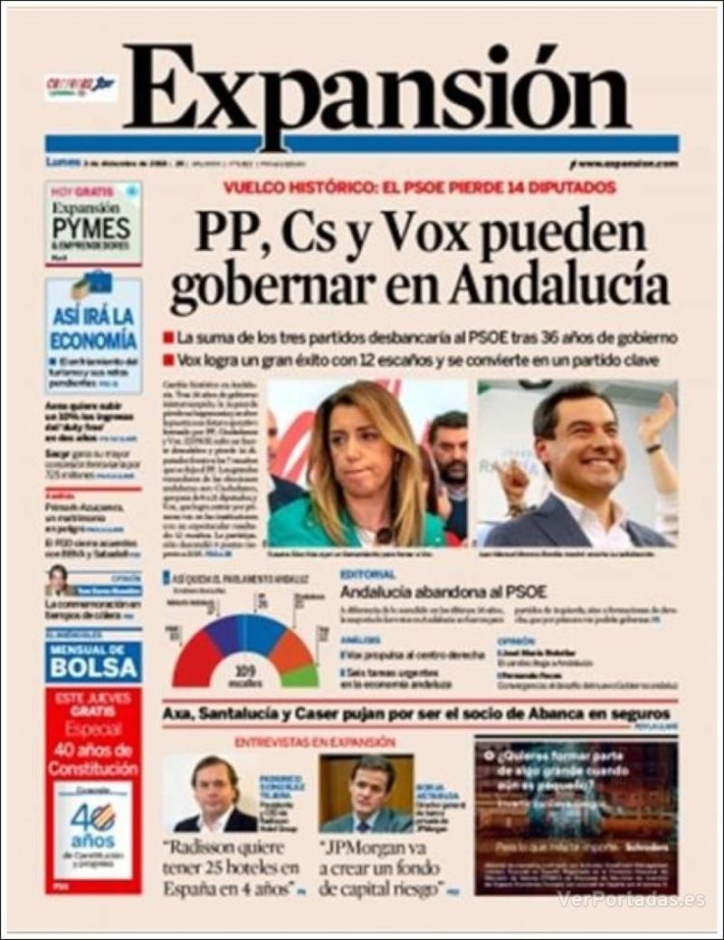 Portada Expansión 2018-12-04