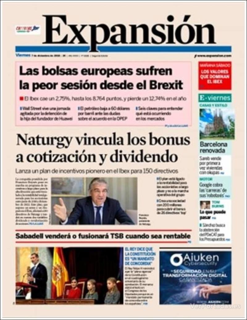 Portada Expansión 2018-12-08