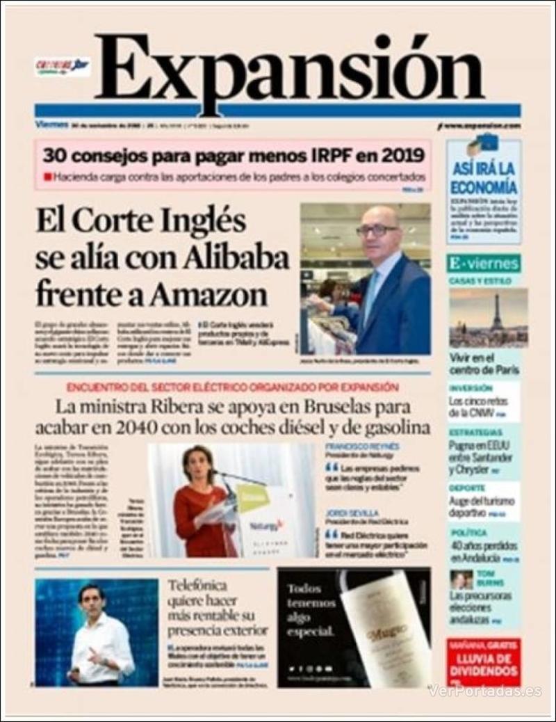 Portada Expansión 2018-12-01