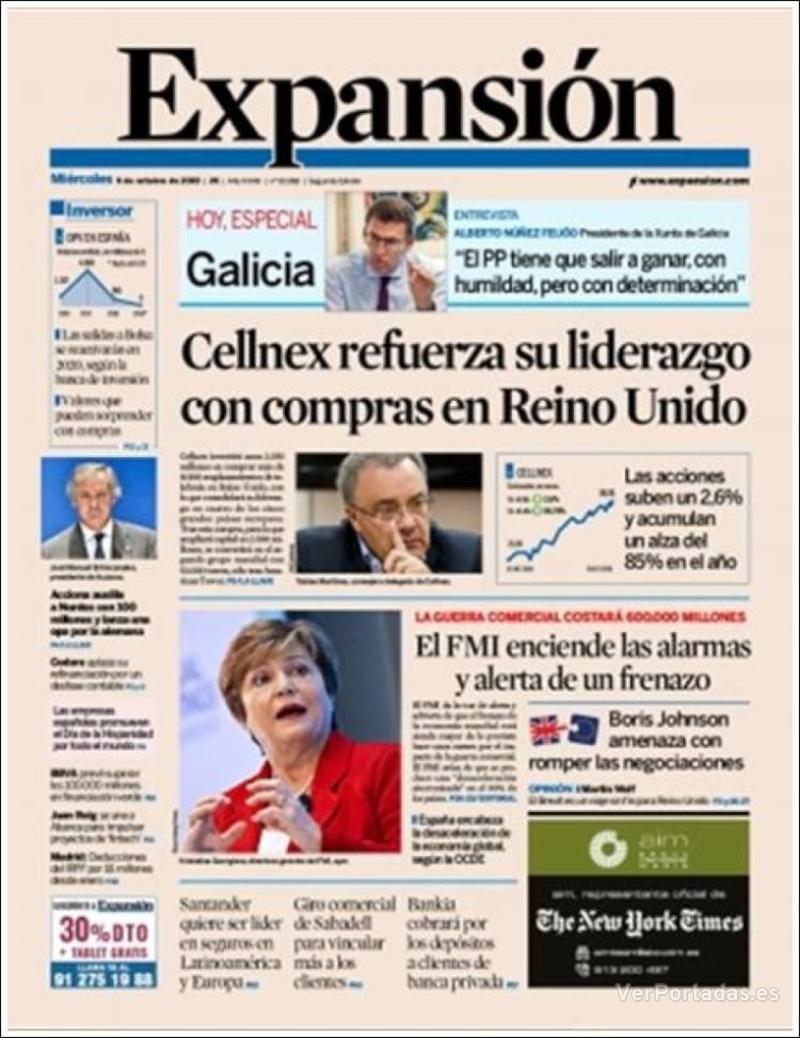 Portada Expansión 2019-10-10