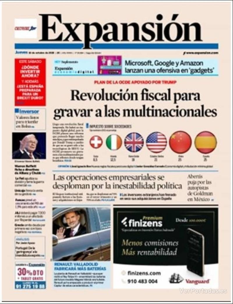 Portada Expansión 2019-10-11