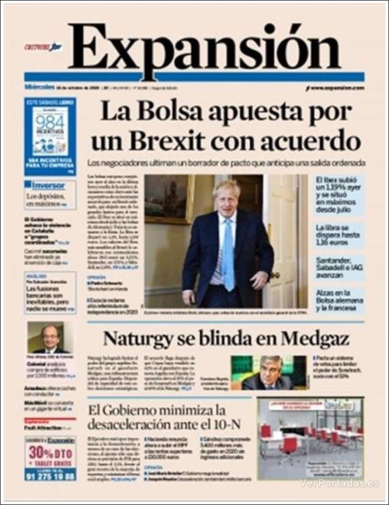 Portada Expansión 2019-10-17