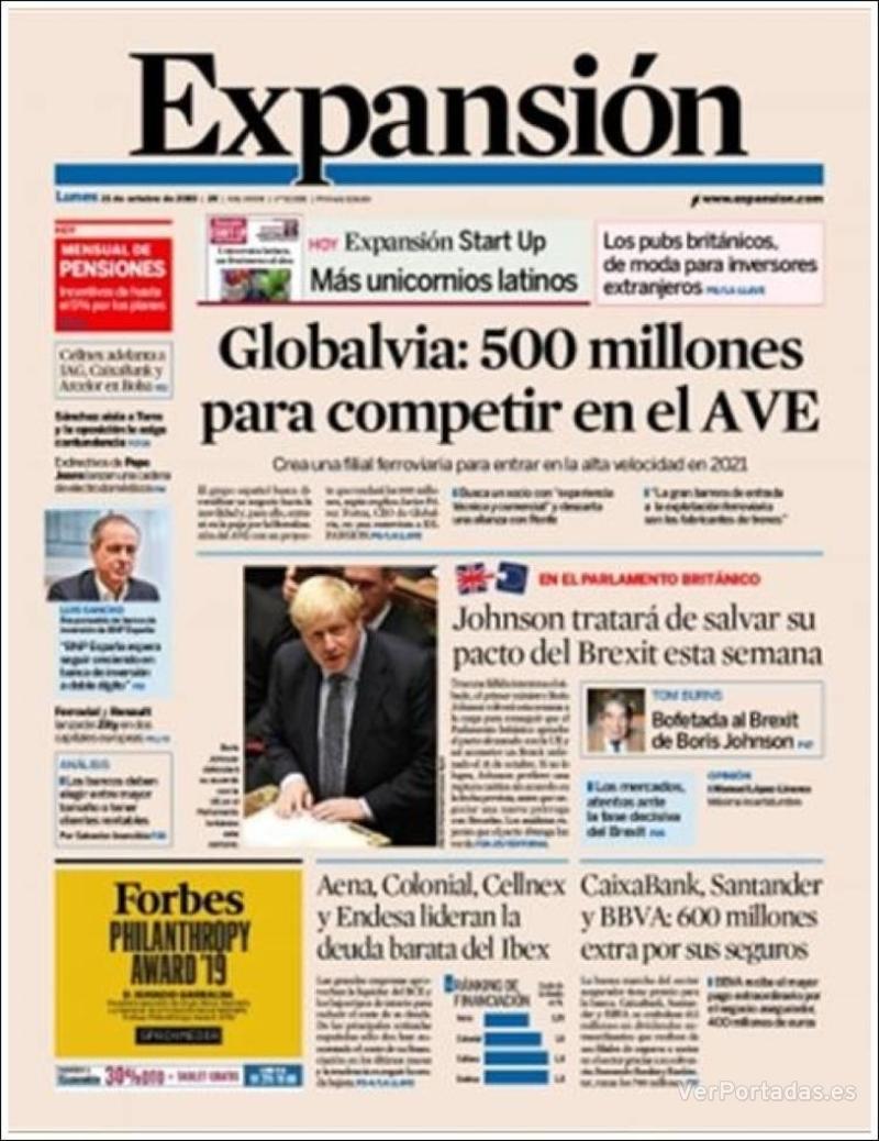 Portada Expansión 2019-10-22