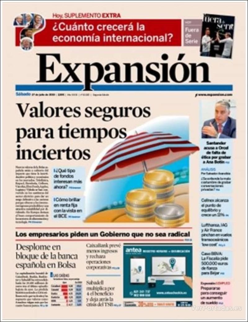Portada El Economista 2019-07-27