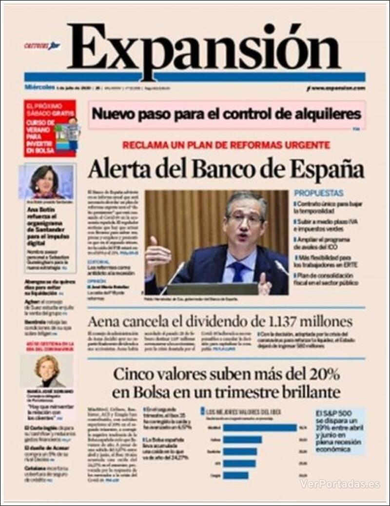 Portada Expansión 2020-07-02