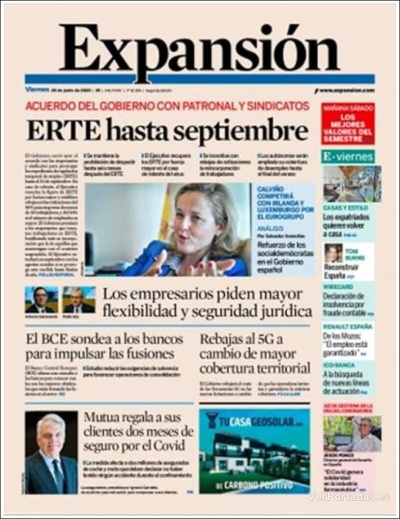 Portada Expansión 2020-06-27