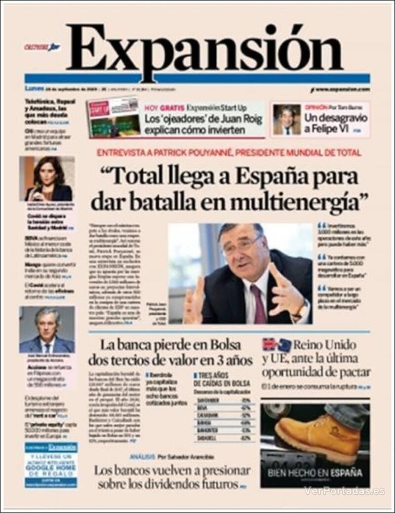 Portada Expansión 2020-09-29