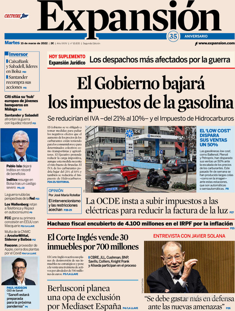 Portada Expansión 2022-03-16