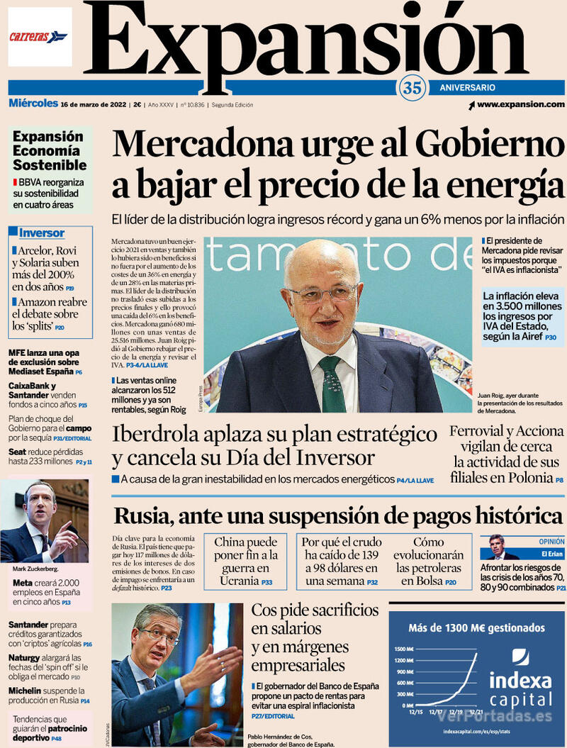 Portada Expansión 2022-03-17