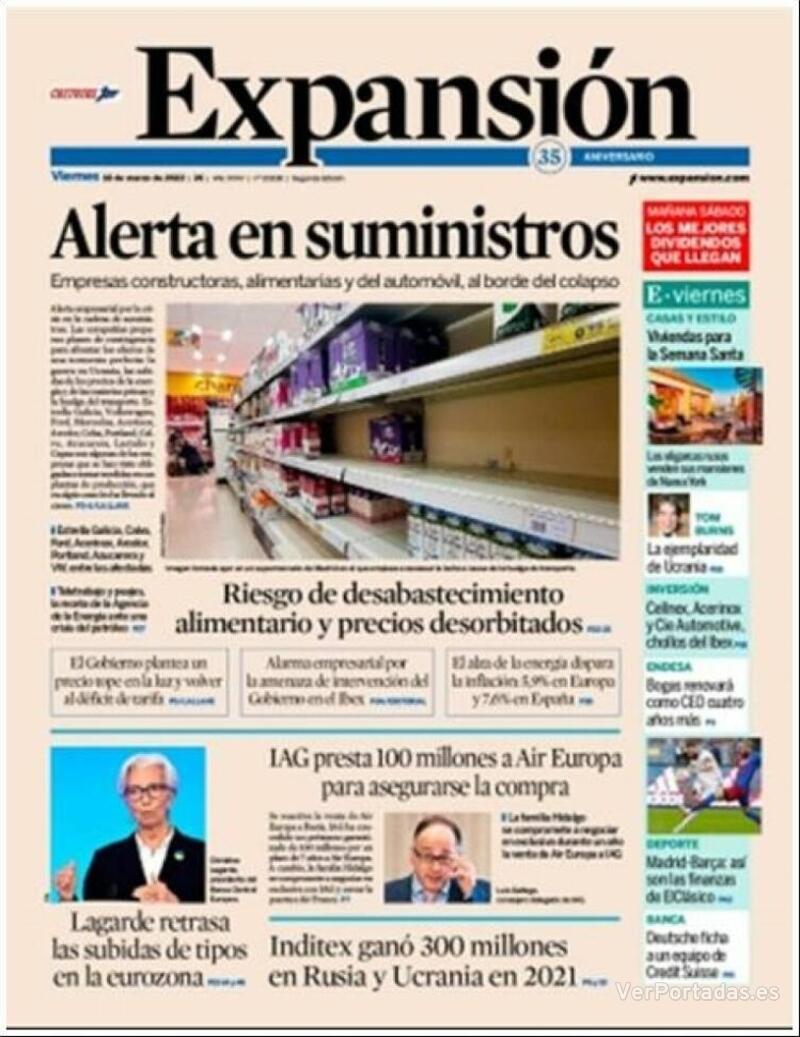 Portada Expansión 2022-03-19