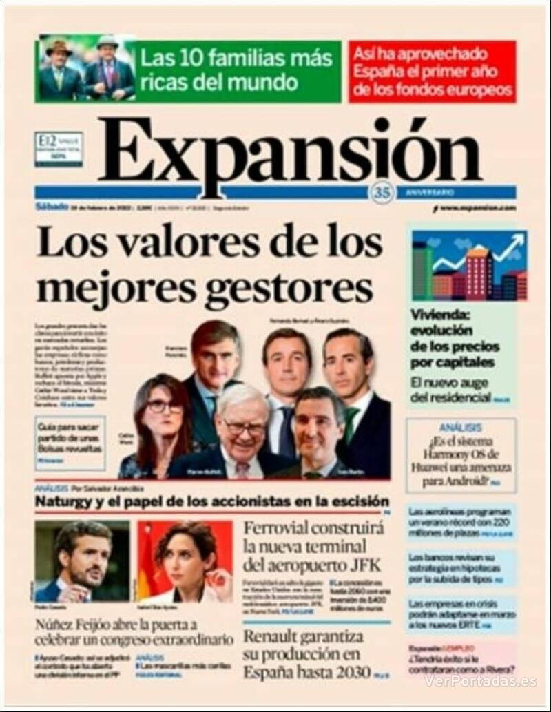 Portada Expansión 2022-02-21