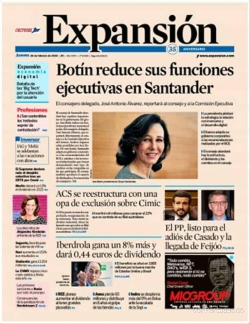 Portada Expansión 2022-02-25