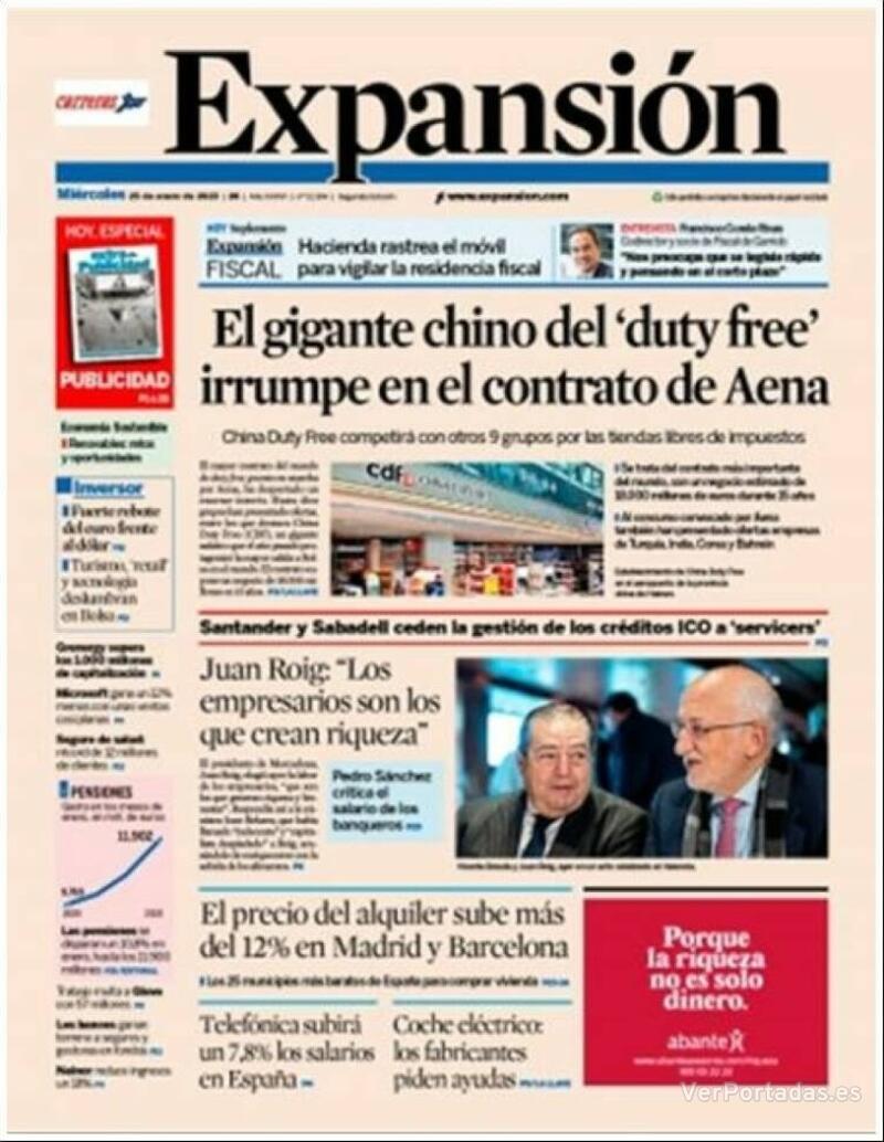 Portada Expansión 2023-01-26