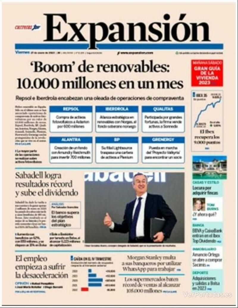 Portada Expansión 2023-01-28