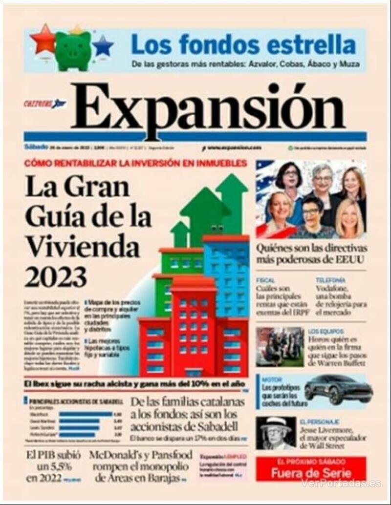 Portada Expansión 2023-01-30