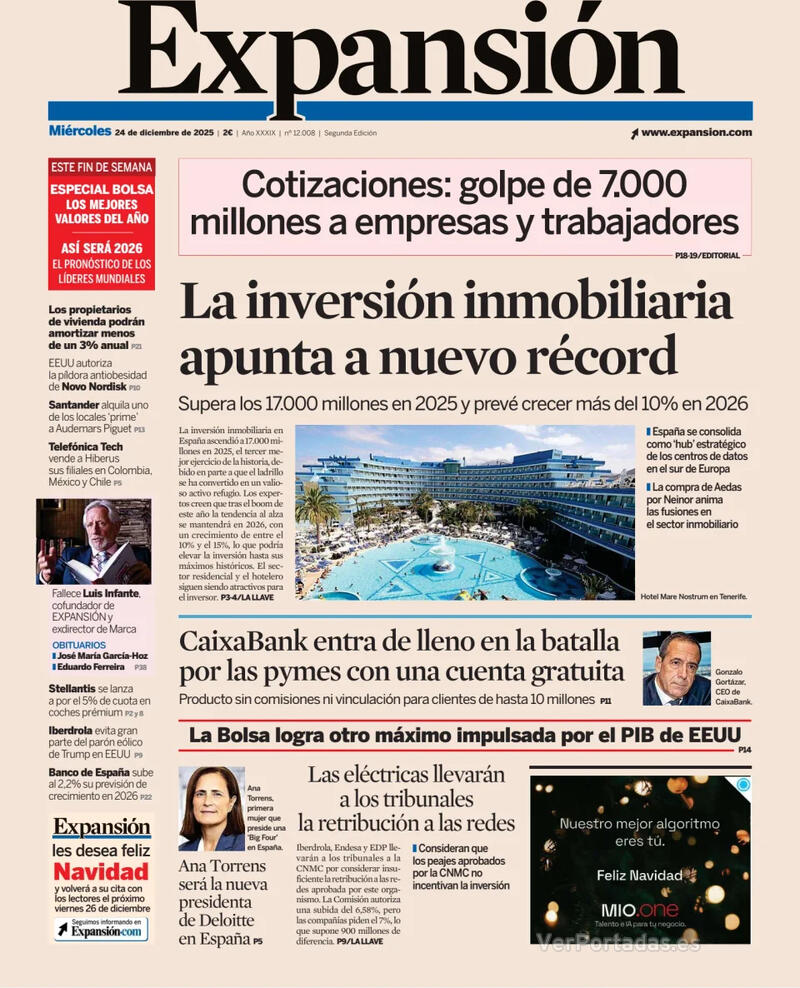 Portada Hola 2025-12-24