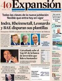 Portada Expansión 2026-08-28