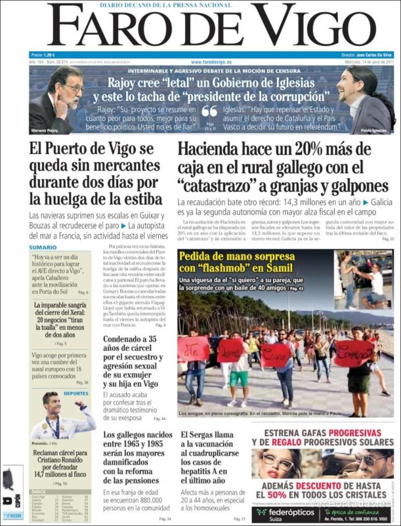 Portada El Diario Vasco 2017-06-14