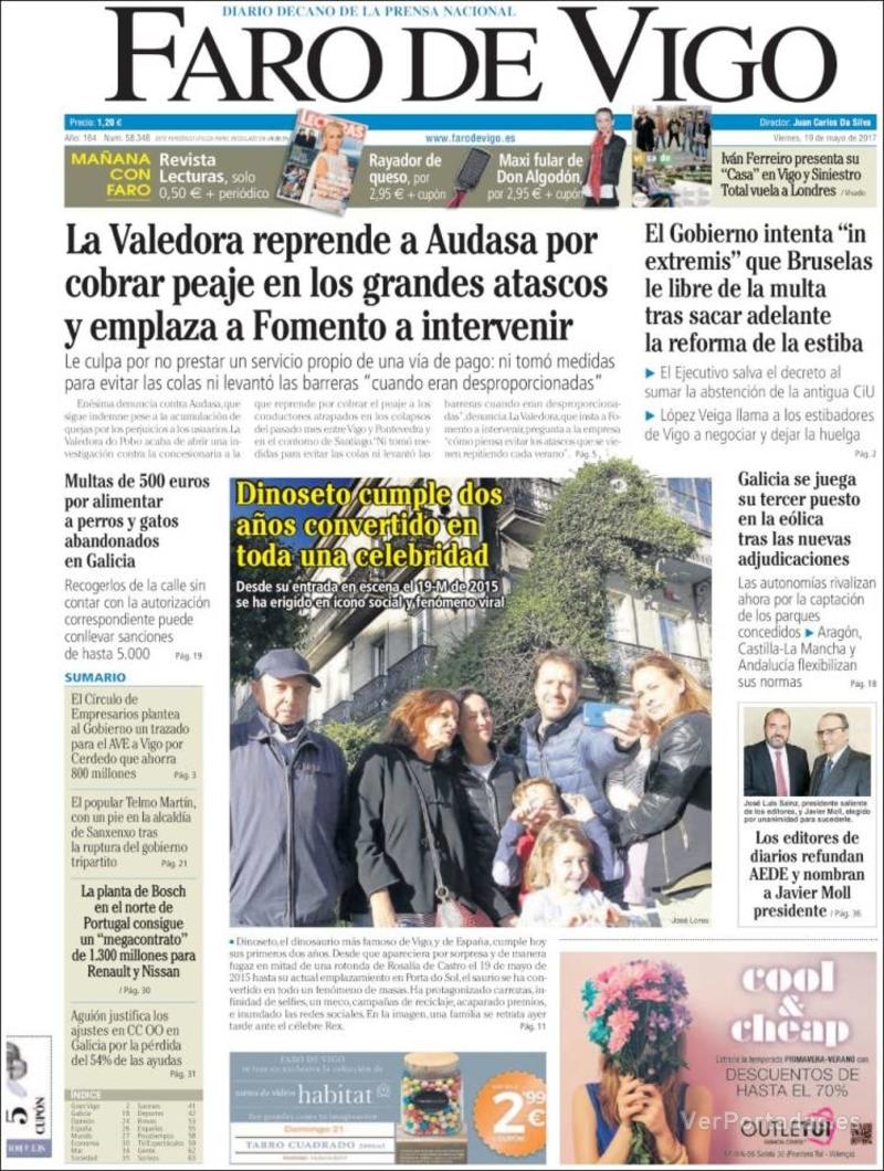 Portada El Diario Vasco 2017-05-19