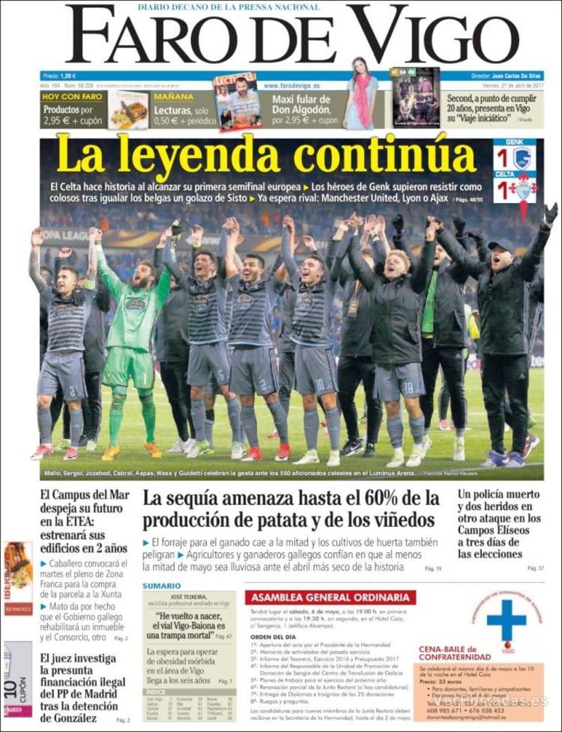 Portada El Diario Vasco 2017-04-21