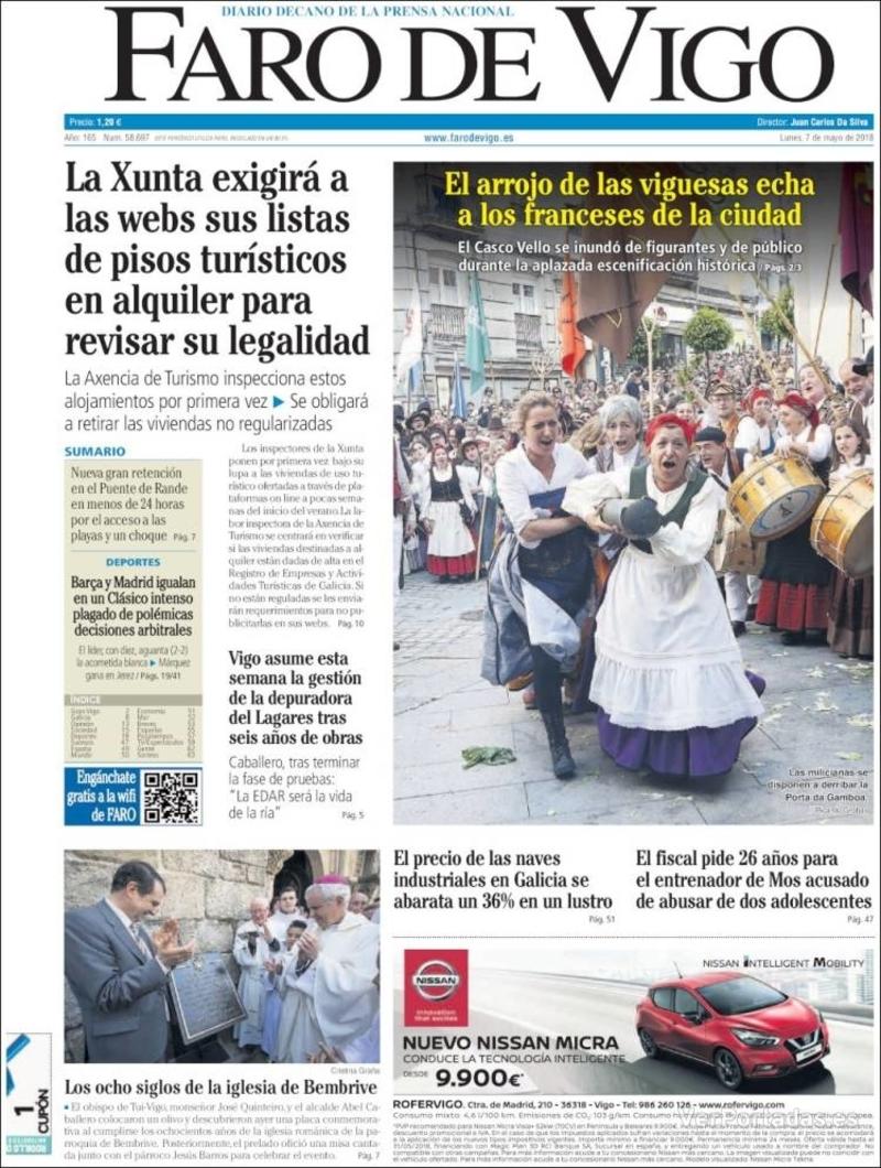 Portada El Diario Vasco 2018-05-07