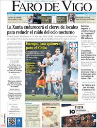 Portada Faro de Vigo 2018-04-22