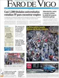 Portada Faro de Vigo 2018-04-23