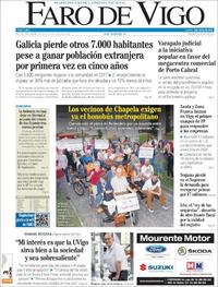 Portada Faro de Vigo 2018-04-25