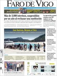 Portada Faro de Vigo 2019-06-29